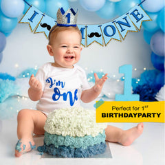SYGA I am One Banner for Birthday Decorative Party Photo Props Banner[Anchor Theme]