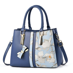 SYGA Women's Cross Border Handbag With Flower Printed large-capacity shoulder messenger bag