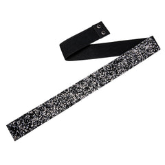 SYGA Women's Rhinestone Elastic belt with diamonds, fashionable and versatile dress, crystal girdle Belt Black