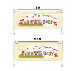SYGA Pack of 2 Bed Rail Guard, Portable Safety Guardrail for King/Queen Size Bed - 88cm Tall_(1.5m,1.8m_Cream)
