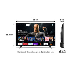 Foxsky 109 cm (43 inch) Frameless Series 4K UHD QLED Google TV FS43GATV (Black)