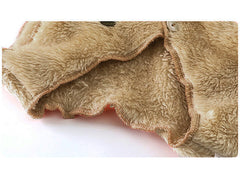 MOMISY Unisex Baby Girls Boys Faux Fur Sleeveless Vest Coat Lightweight V-Neck Short Gilet for Toddler (1 to 2 years, Khaki)