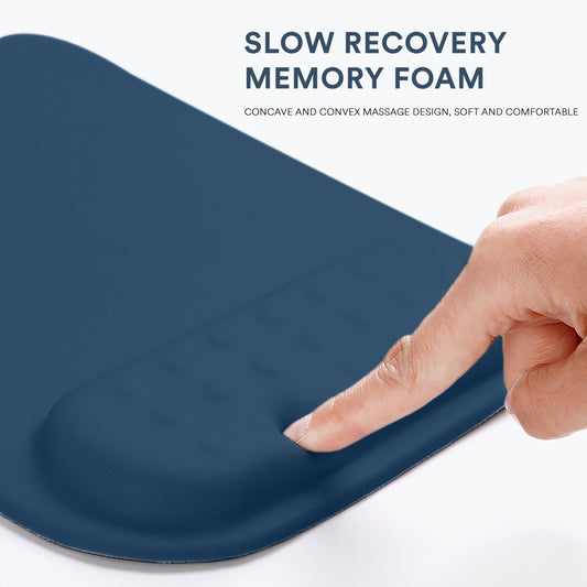SYGA Cross-Border Mouse Pad Colorful Creative Wrist Pad Foam Hand Rest Pad Non-Slip Desktop Office (Blue)