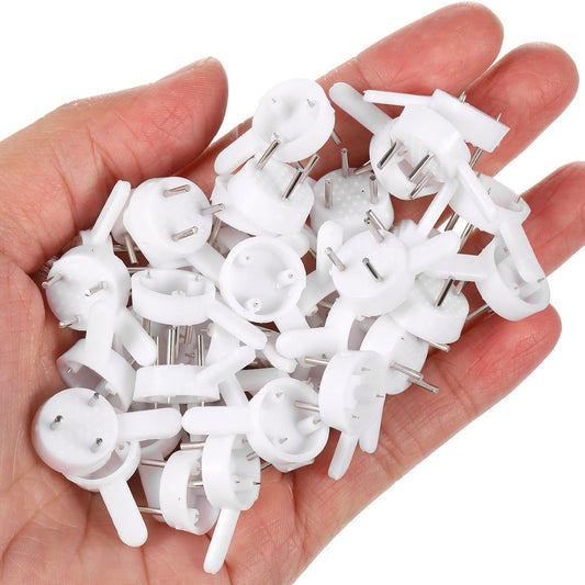 Syga Plastic Mini Invisible Hanging Hooks (B004B, White) - Pack of 15
