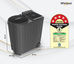 Whirlpool 10 Kg Semi-Automatic Top Loading Washing Machine (MAGIC CLEAN 10 DMIX GREY DAZZLE (10YR), Dynamix Detergent Dispenser)