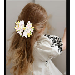 MOMISY Hair Accessories, Ribbon Bows with Hair Pins/Clips For Toddlers/Kids/Baby/Girls, Multicolour, 3 Pieces