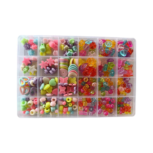 SYGA Beads for Kids Crafts Children's Jewelry Making Kit DIY Bracelets Necklace Hairband and Rings Craft Kits Birthday for 4, 5, 6, 7-Year-Old Little Girls-Multicolor (DIYBeadsSet-21)