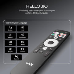 VW 108 cm (43 inches) Nano Sync Series 4K Ultra HD Smart JioTele OS QLED TV VW43JQ1 (Black)