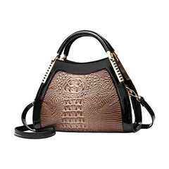 SYGA Women's Shell Handbag Elegant Purse with Contrast Detail & Shoulder Strap