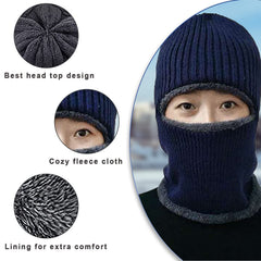 SYGA Balaclavas for Bikers, Winter Cap for Men Women with Fleece Lining, Mask for Winter, Free Size - Black