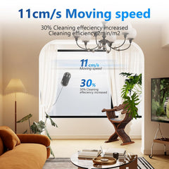 Bequest W5 Window Cleaning Robot, Dual Direction Auto-Spray Smart Window Cleaner with Triple Safety System, Smart Navigation, Remote Control, for All Smooth Surfaces, with 10 Rags, Black.