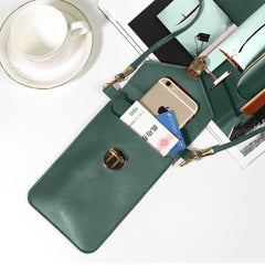 MOMISY Mobile Bag Cellphone Sling Bag Card Holder Wallet Handbag Crossbody multi-function Shoulder Bag for Girls & Women (Green)