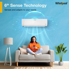 Whirlpool 1.5 Ton 3 Star, Magicool Inverter Split AC (MAGICOOL 15T 3S INV CNV S5K2PP0, Copper, Convertible 4-in-1 Cooling Mode, HD Filter White)