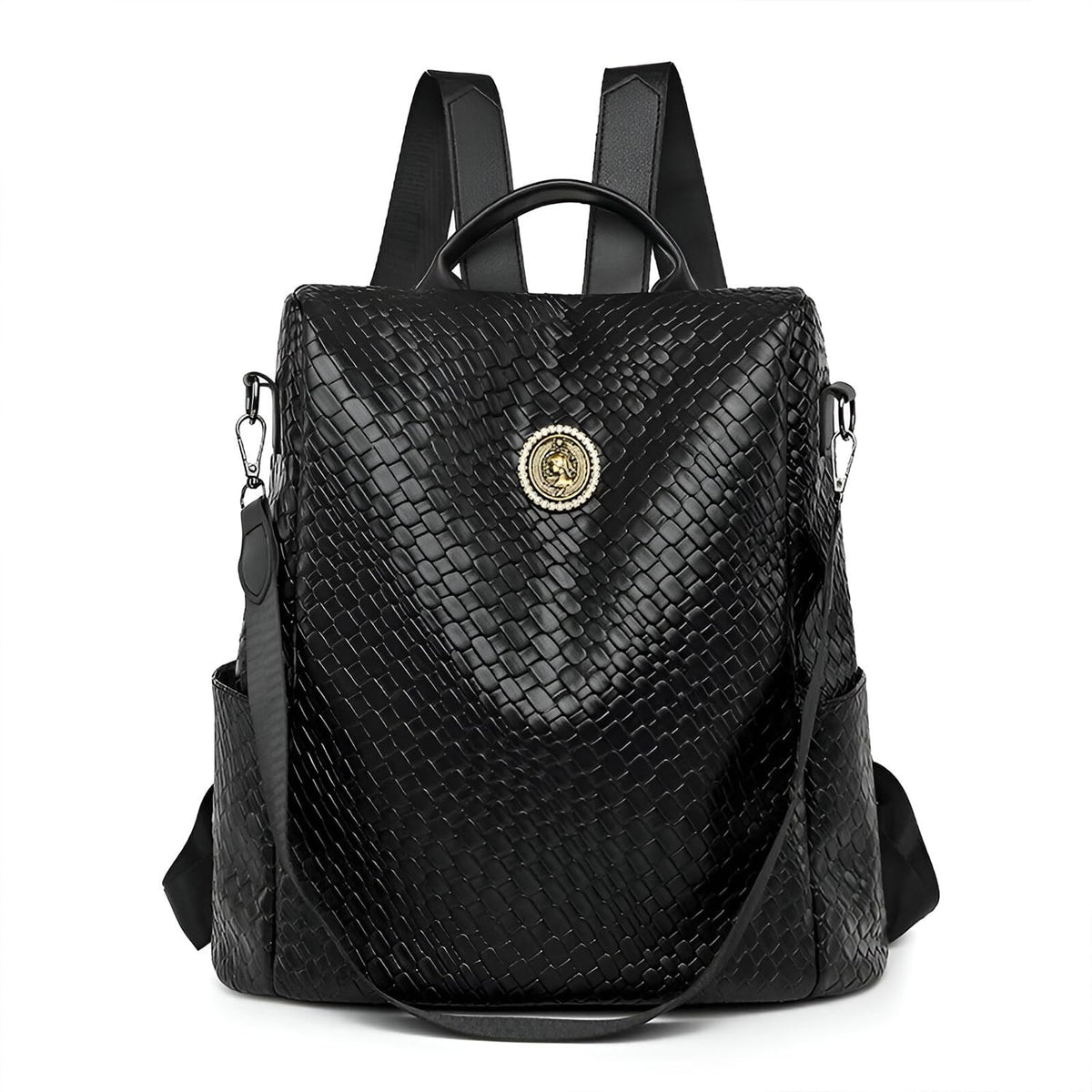 SYGA Women's New Woven Pattern Large Capacity Backpack