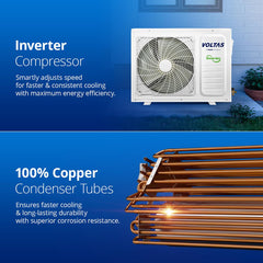 Voltas 1.5 Ton 3 Star Hot & Cold Inverter Split AC (Copper, Anti-dust Filter, SAC 183VH Vectra Platina, White)