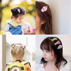 SYGA 10 Pcs Baby Hair Clip For Girl Alligator Hair Accessory For All Type of Infant Toddler Design Animal Cartoon Butterfly Mickey Mini Puppy Fish Unicorn Elephant