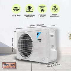 Daikin 1.5 Ton 3 Star Inverter Split AC (Copper, PM 2.5, Apataito Filter, ATKL50UV16VAF, White)