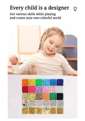 SYGA Beads for Kids Crafts Children's Jewelry Making Kit DIY Bracelets Necklace Hairband and Rings Craft Kits Birthday for 4, 5, 6, 7-Year-Old Little Girls-Multicolor (DIYBeadsSet-35)