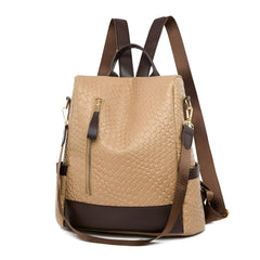 SYGA Women Embossed Backpack – Lightweight, Burden-Reducing Design with Digging Outer Pockets for Daily Use