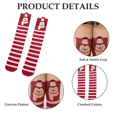 MOMISY 1 Pair of Baby Spring Winter And Autumn Combed Cotton Long Tube Knee-High Socks Suitable Age of 3 to 12 Years (IN, Age, 3 Years, 12 Years, BurgundyStripe)