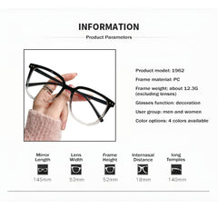 SYGA Women Anti-Blue Light Plain Glasses For Adult Student Glasses Black Frame