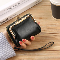 SYGA Women's Wallet Wrist Strap Short Coin Purse Coin Clip Bag Multi-Card Slot Card Holder(Green)