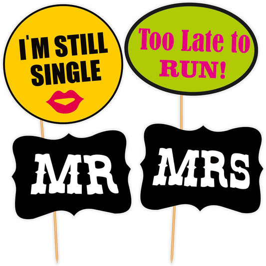 SYGA Party Props Set of 16 Marriage or Party Theme Paper Craft Item