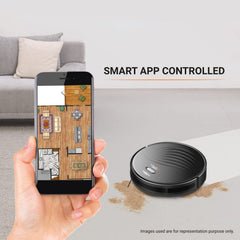 Eureka Forbes Robo Vac N Mop X3 2 in 1 Robotic Vacuum Cleaner with App Control, 2700 Pa Suction Power, Gyroscope Navigation, Wet & Dry Cleaning (Black)