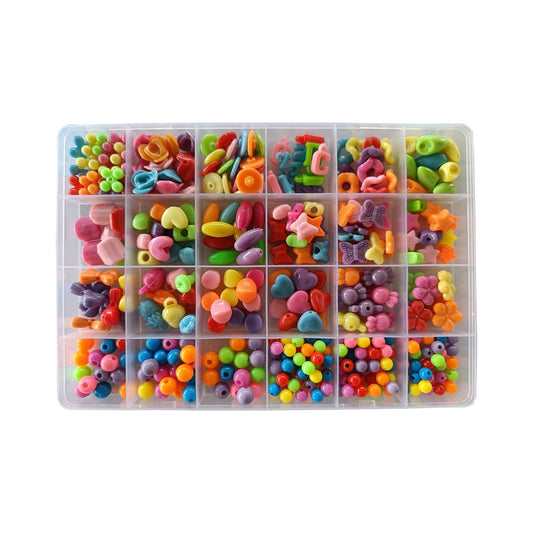 SYGA Beads for Kids Crafts Children's Jewelry Making Kit DIY Bracelets Necklace Hairband and Rings Craft Kits Birthday for 4, 5, 6, 7-Year-Old Little Girls-Multicolor (DIYBeadsSet-25)