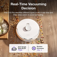 NARWAL Freo X10 Pro Robot 2-in-1 Vacuum and Mop, 11000Pa Suction, EdgeReach Mopping, Zero Tangle Technology, Self-Emptying with De-Tangling Side Brushes (2025)