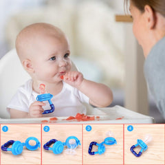 SYGA Medium Fresh Food Nibbler Fruit Feeder Nipple Pacifiers Bottles_Yellow