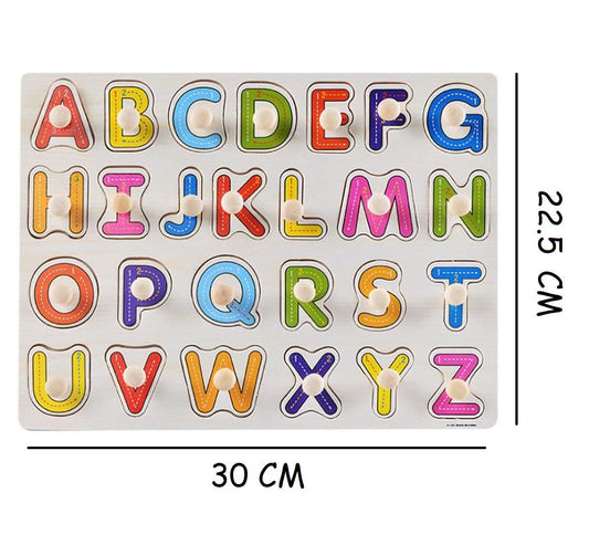 SYGA Educational Wooden A to Z Block Puzzle Alphabet Learning Toy