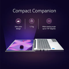 acer Aspire Lite, 12th gen, Intel Core i5-12450H Processor, 16 GB, 512GB, 15.6"/39.62 cm, Windows 11 Home, MSO, Pure Silver, 1.70 kg, AL15-52H, Backlit Keyboard