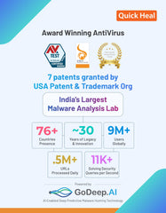 Quick Heal | Antivirus Pro | 1 user | 1 Year | AI Based Device Security for Laptop | Email and Browsing Protection| (Email Delivery in 1 Hour- No CD) + Get 6 month AntiFraud.AI Key for IOS and Android
