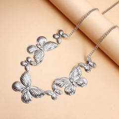 SYGA Women's Metal Waist Chain With Butterfly Pendant (Silver)