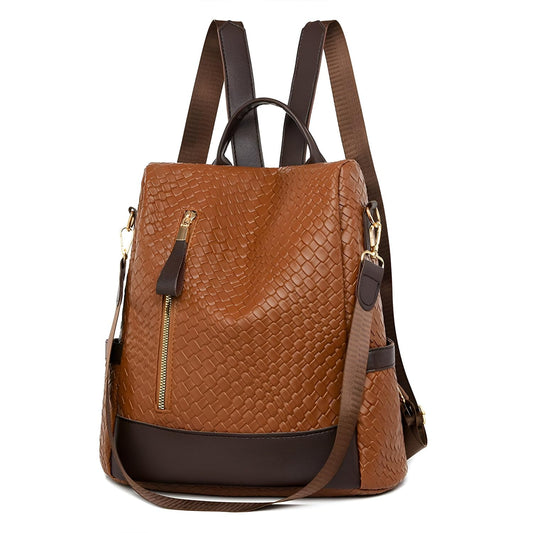 SYGA Women Embossed Backpack – Lightweight, Burden-Reducing Design with Digging Outer Pockets for Daily Use