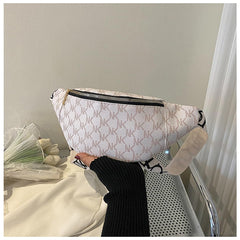 SYGA Pu Small Bag Foreign Style Fashion Shoulder Messenger Bag Light and Simple Ladies Chest Bag(White)
