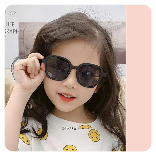 SYGA Childrens Sunglasses Summer Sun Shade And Sun Protection Sunglasses for Kids - 4 to15 years old (Black)