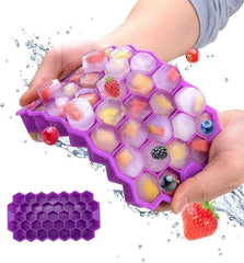 SYGA Soft Honeycomb Ice Cube Trays Silicone Flexible 37 Ice Cube Mould (Black)