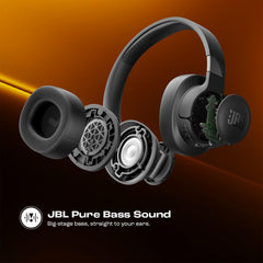 JBL Tune 770NC Wireless Over Ear ANC Headphones with Mic, Upto 70 Hrs Battery, Speed Charge : 5 min Charge Gives up to 3H of Playback, Customized EQ, Google Fast Pair, Dual Pairing, BT 5.3 (Black)