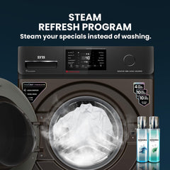 IFB 8 Kg 5 Star, DeepClean® Technology, AI Powered, WiFi, Fully Automatic Front Load Washing Machine (SENATOR MBN 8012 CMS, PowerSteam®, 9 Swirl, Steam Refresh, Inbuilt Heater, Eco Inverter, Mocha)