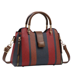 SYGA Women Elegant Woven-Texture Handbag  – Tote with Handles & Adjustable Shoulder Strap – Stylish Casual Bag