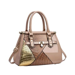 SYGA Women's Designer Handbag Stylish Shoulder Bag with Contrast Patchwork Design
