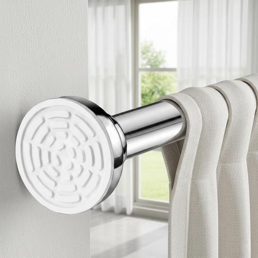 STANSY Adjustable Telescopic Curtain Rod 105 to 170 cm | Heavy-Duty Stainless Steel Tension Rod for Window, Door & Bathroom | Rust-Resistant Multipurpose Expandable Rod