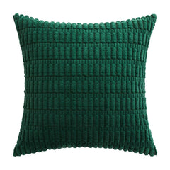 MOMISY Corduroy Cushion Throw Pillow Covers Pink 45 x 45cm, 18x18 inch (Green, 2)