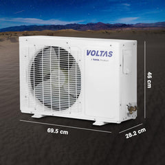 Voltas 1 Ton 3 Star, Inverter Split AC (Copper, LED Display, Anti-dust Filter, 123V Vectra Elegant, White)