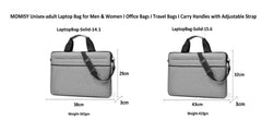 MOMISY Unisex-adult Laptop Bag for Men & Women I Office Bags I Travel Bags I Carry Handles with Adjustable Strap (15.6 inch, Black)