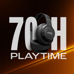 JBL Tune 770NC Wireless Over Ear ANC Headphones with Mic, Upto 70 Hrs Battery, Speed Charge : 5 min Charge Gives up to 3H of Playback, Customized EQ, Google Fast Pair, Dual Pairing, BT 5.3 (Black)