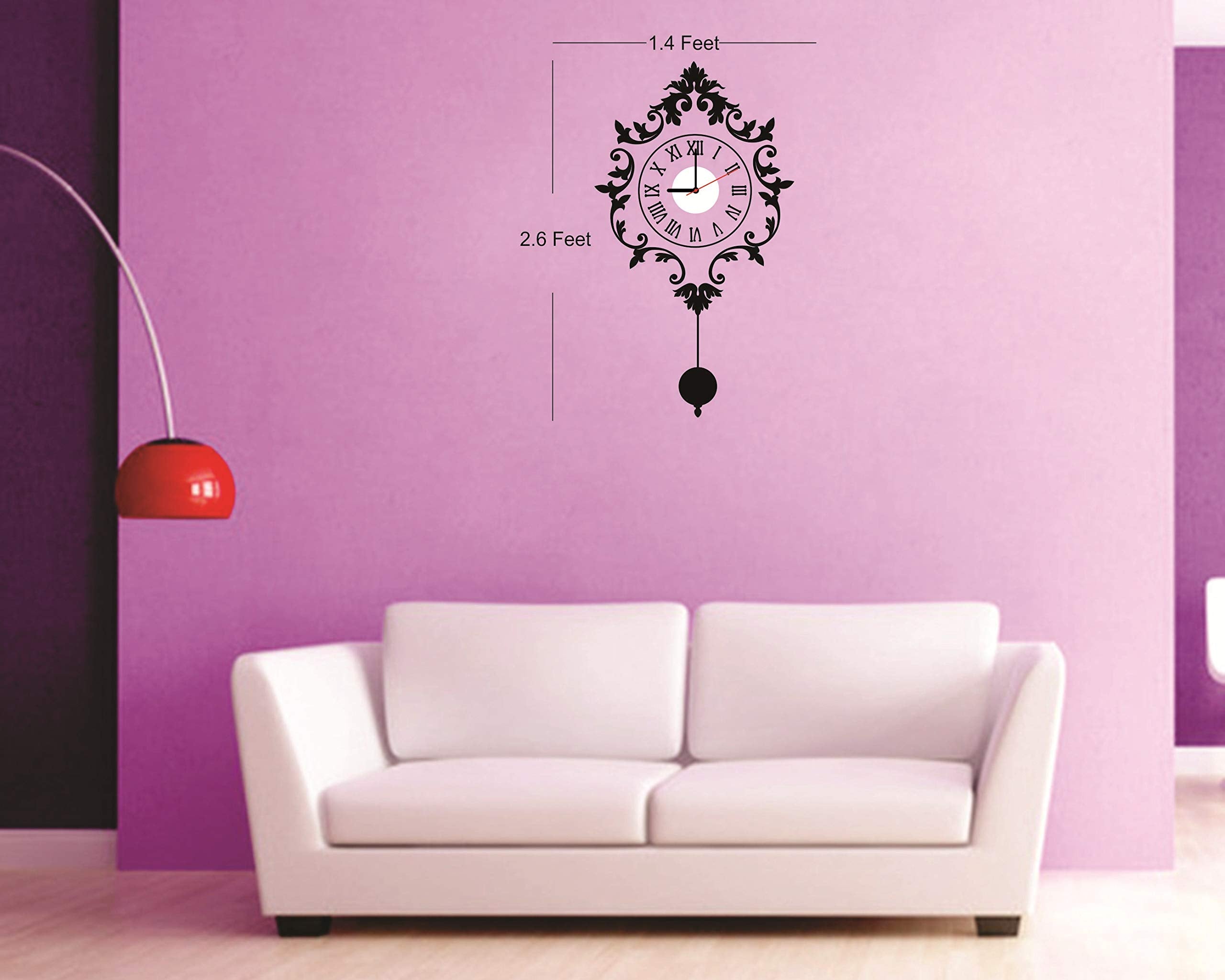 SYGA Royal PVC Vinyl Wall Clock Stickers_08 (Black)