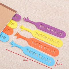 SYGA 4PCS Creative Bookmarks Hand Shaped Design Novelty Book Markers Bookmark Pad